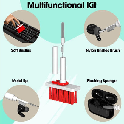 BEXT 5-in-1 Multi-Function Keyboard & Laptop Cleaning Kit | Gadget & Earphone Cleaning Tools with Keycap Puller