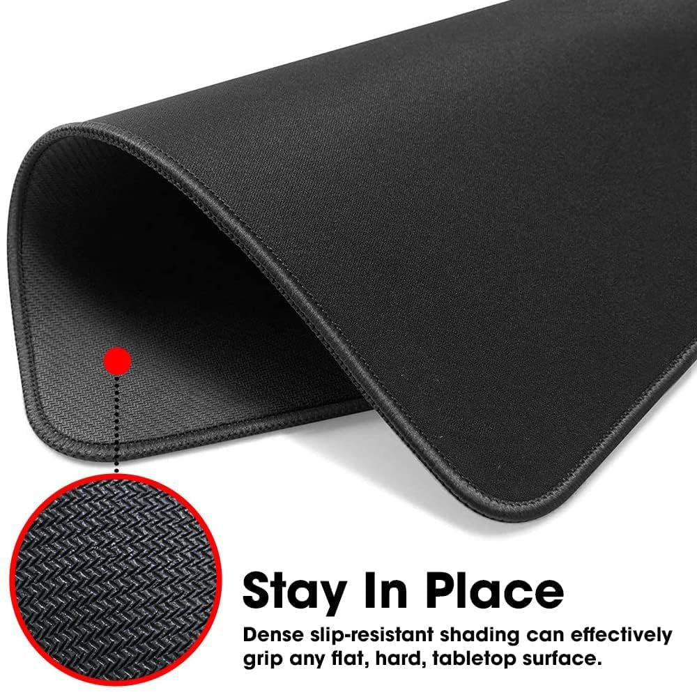 BEXT (2Pcs) Gaming Mouse Pad / Mouse Mat (23×19×0.2 cm) | Non-Slip Rubber Base | Waterproof Surface |(Black)