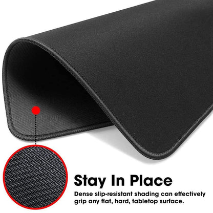 BEXT (2Pcs) Gaming Mouse Pad / Mouse Mat (23×19×0.2 cm) | Non-Slip Rubber Base | Waterproof Surface |(Black)