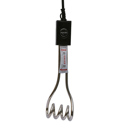 Singer IR07 1000W Immersion Water Heater | Copper Heating Element | Water Level Indicator | ISI Certified | 2 Years Warranty