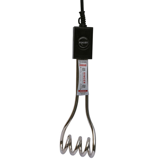 Singer IR07 1000W Immersion Water Heater | Copper Heating Element | Water Level Indicator | ISI Certified | 2 Years Warranty