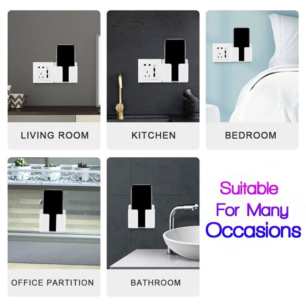 BEXT Mobile Phone Charging Stand & Wall Mount Holder | Self-Adhesive Storage Rack for Bedroom, Office & Bathroom | Compact & Space-Saving