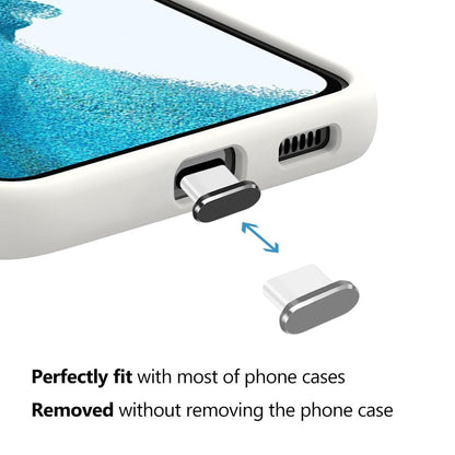 BEXT (4Pcs) USB Type-C Dust Plug with Cleaning Brush | Anti-Dust Charging Port Protector