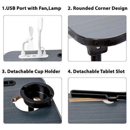 Smart Study Table For Bed With USB Port
