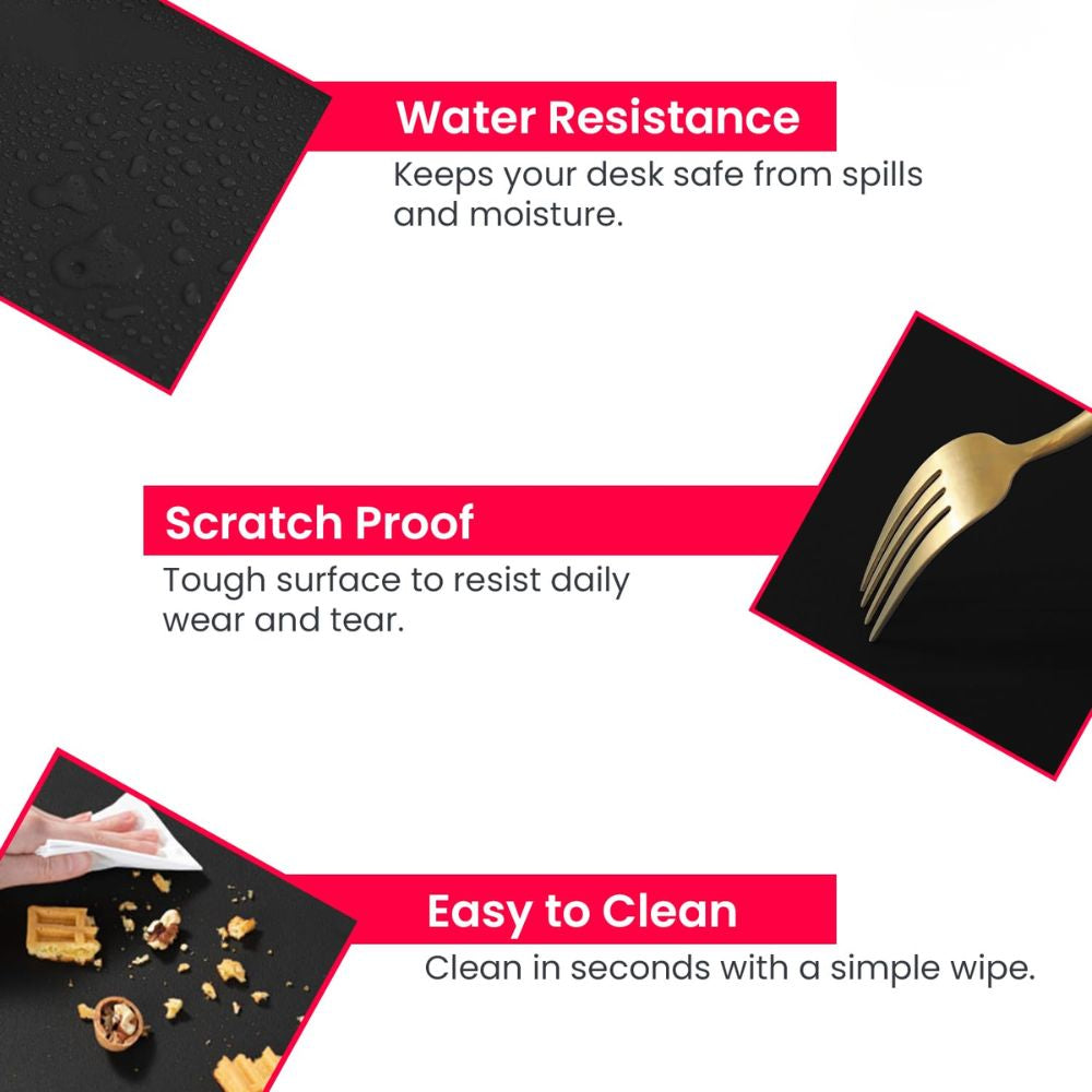 BEXT Leather Desk Pad Protector | PU Leather Non-Slip Office Desk Mat & Mouse Pad for Home and Office