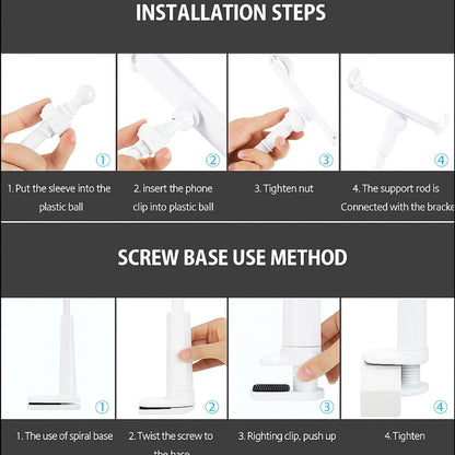 BEXT Universal Mobile & Tablet Holder with 360° Rotation | Flexible Lazy Stand for Desk, Bed & Table Use