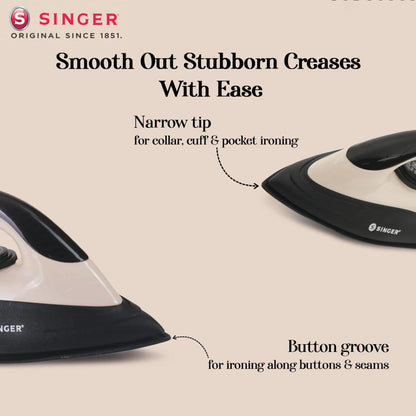Singer Combo Duro Plus 500W Mixer Grinder + Auro 1000W Dry Iron | Dry Iron + 3 Jar Mixer Grinder | 1 Years Warranty