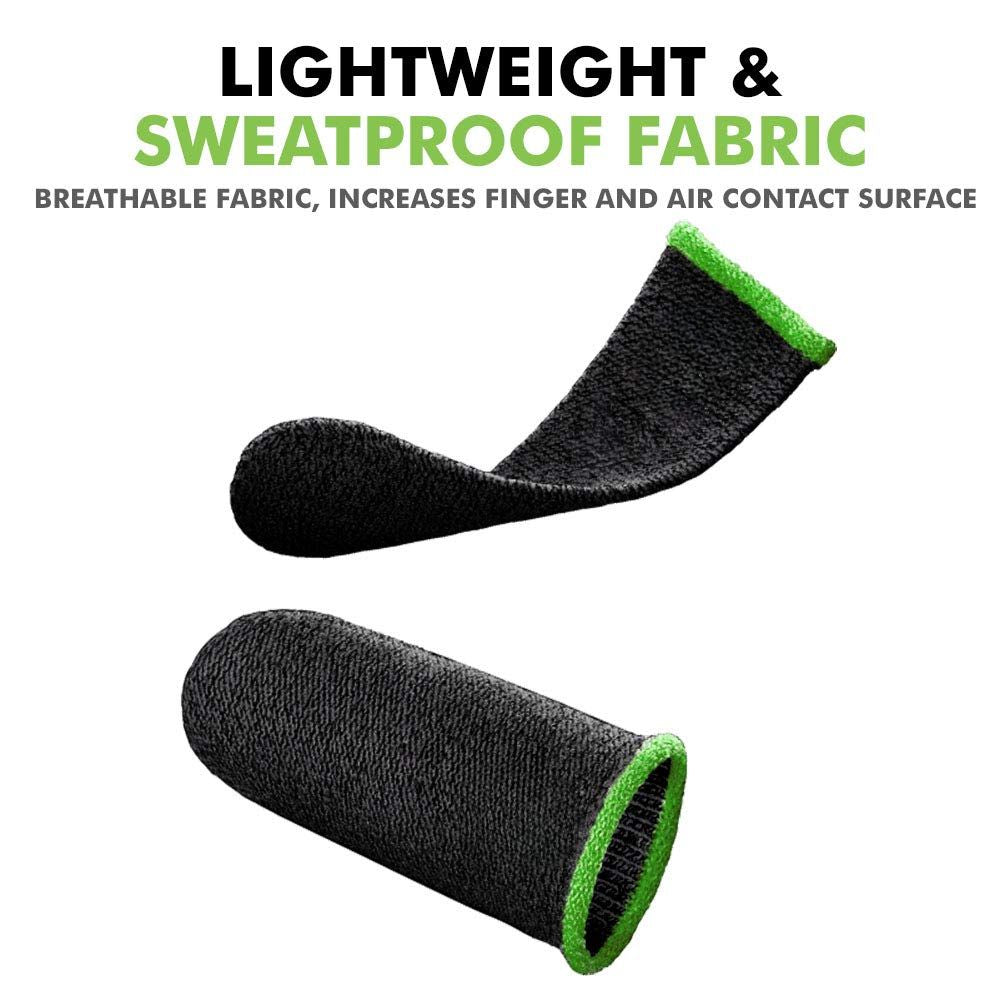 BEXT (4Pcs) Gaming Thumb & Finger Sleeves for Mobile Gaming | Zero-Friction Touch Control | Metal Carry Box