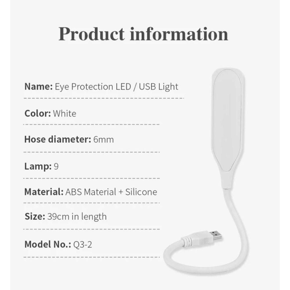 BEXT Portable USB LED Desk Light | Flexible & Adjustable Eye Protection Table Lamp for Laptop & Reading