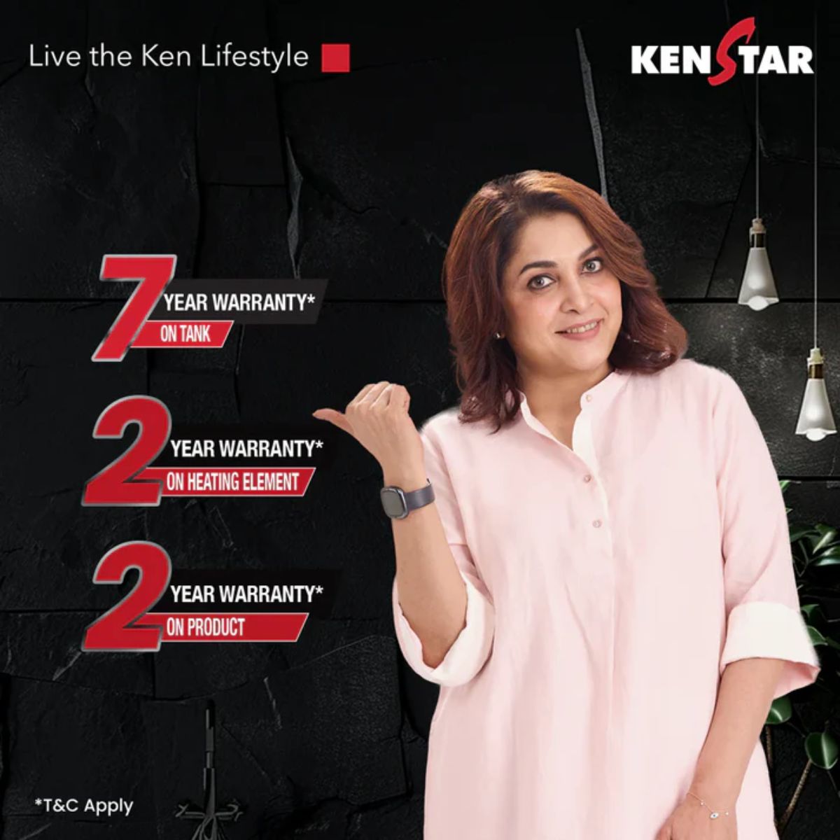Kenstar Aqualia 15L 5 Star Storage Water Heater | Geyser | Glasslined Tank | SwirlHeat Technology | 8 Bar Pressure | 2 Years Warranty