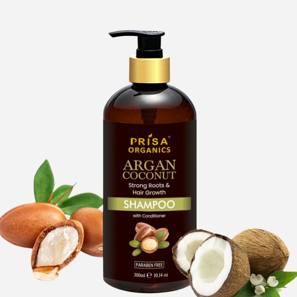 Argan Coconut Shampoo with conditioner for strong Hair Root and Hair Growth 300ml