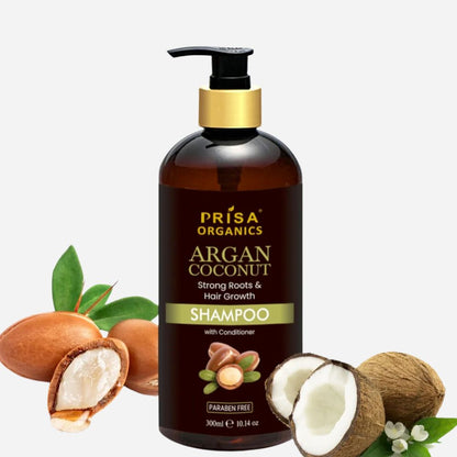 Argan Coconut Shampoo with conditioner for strong Hair Root and Hair Growth 300ml