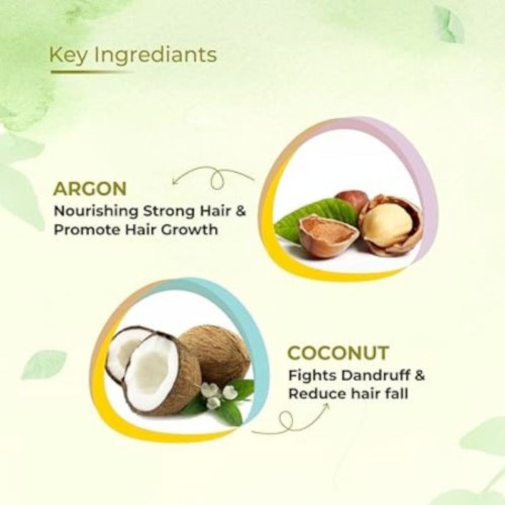 Argan Coconut Shampoo with conditioner for strong Hair Root and Hair Growth 300ml