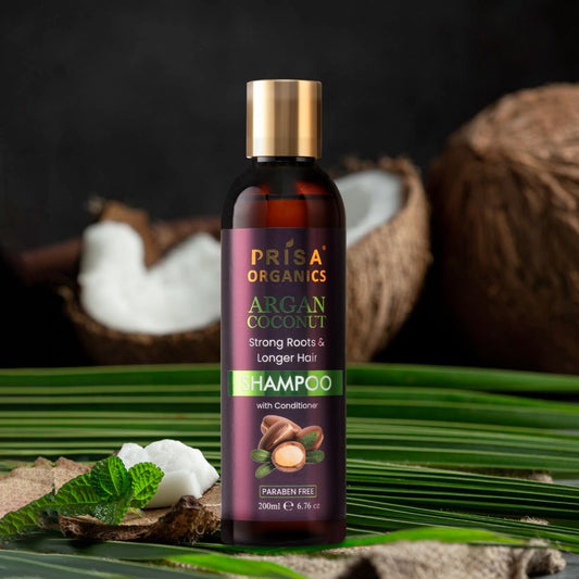 Argan Cocount Shampoo with Conditioner for Strong Roots & Hair Growth, No SLS & Paraben 200 ml