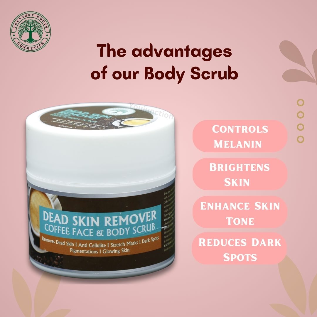 Coffee Dead Skin Remover for Face and Body Scrub (100g)