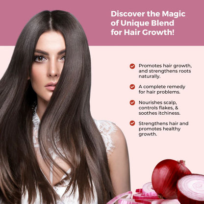 Onion Turmeric Shampoo With Conditioner For Hair Growth & Anti Hair fall, 200ml