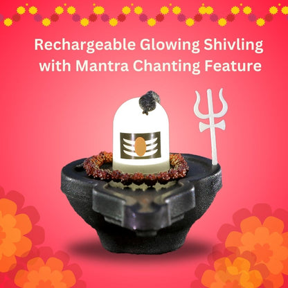 Rechargeable Glowing Shivling with Mantra Chanting Feature