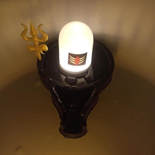 Water Sensor Glowing Shivling with Trishul