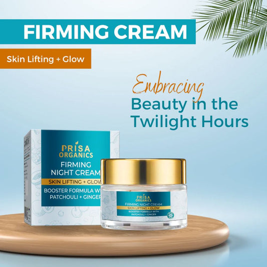 Prisa Organics Skin Firming Night Cream,Skin tightening formula, Anti Aging Cream 50g