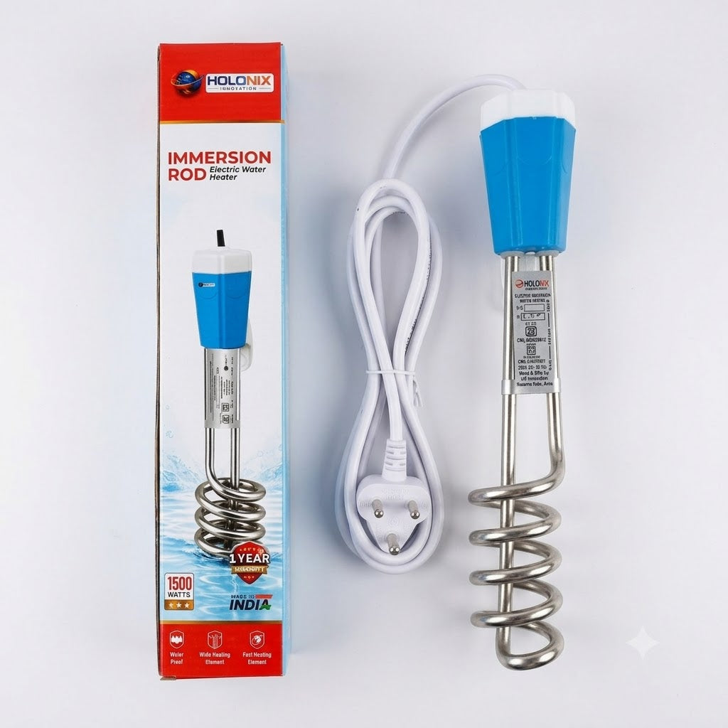 Holonix 1500W Immersion Rod | Electric Water Heater | Waterproof | Fast Heating Element | 1 Year Warranty