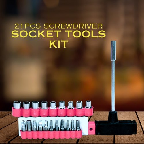 21 Pcs Screwdriver Socket Tool Kit
