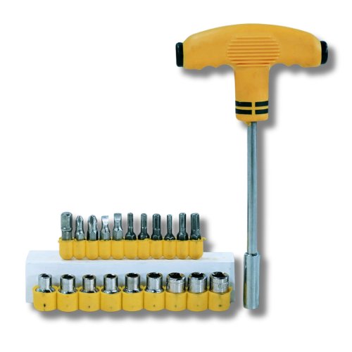 21 Pcs Screwdriver Socket Tool Kit Yellow