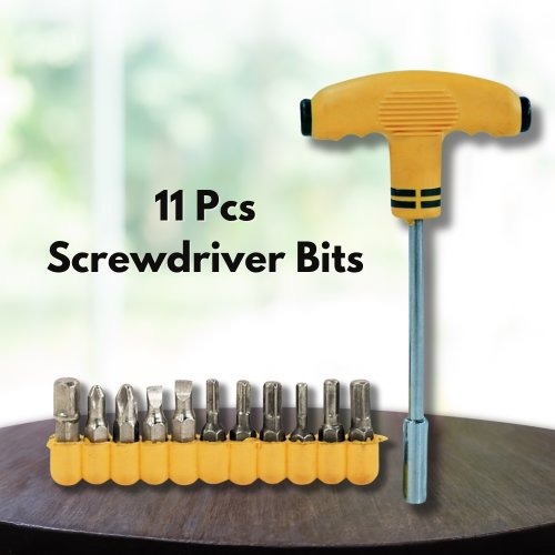 21 Pcs Screwdriver Socket Tool Kit Yellow