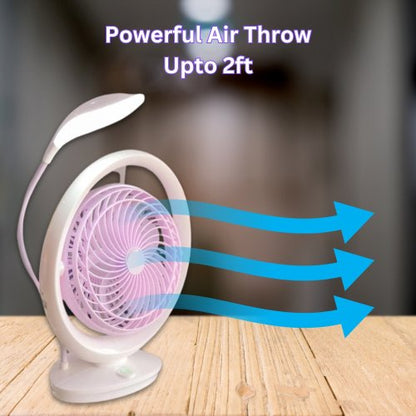 Rechargeable Fan with Flexible Emergency Light