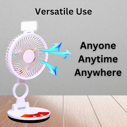 Rechargeable Portable Folding Fan with Light