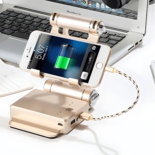 4 In 1 Foldable Mobile Stand With Power Bank And Speaker