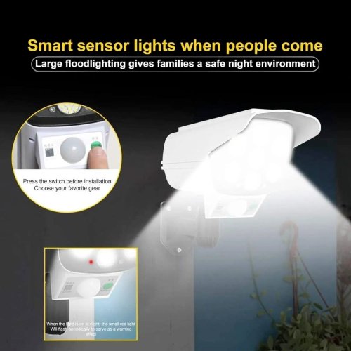 Solar Waterproof Security Light Camera Dummy