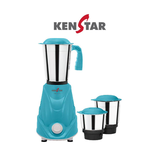 Kenstar Mixtor 500W Mixer Grinder | 3 Stainless Steel Jars | Turbo Hybrid Motor | SS Ultima Blades | Green | 2 Years Motor Warranty