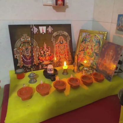 Water Sensor Glowing Shivling and Water Sensor Diyas (6,12,24,36) Combo