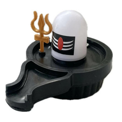 Water Sensor Glowing Shivling with Trishul & Water Sensor Diyas (6,12,24,36) Combo