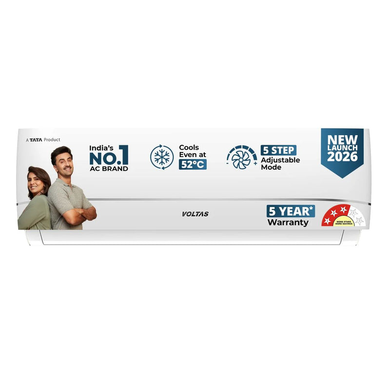 Voltas Vectra 1.5 Ton 3 Star Inverter Split AC (2026) | 183INV | 5000W Cooling | Copper Condenser | 5 Years Comprehensive Warranty