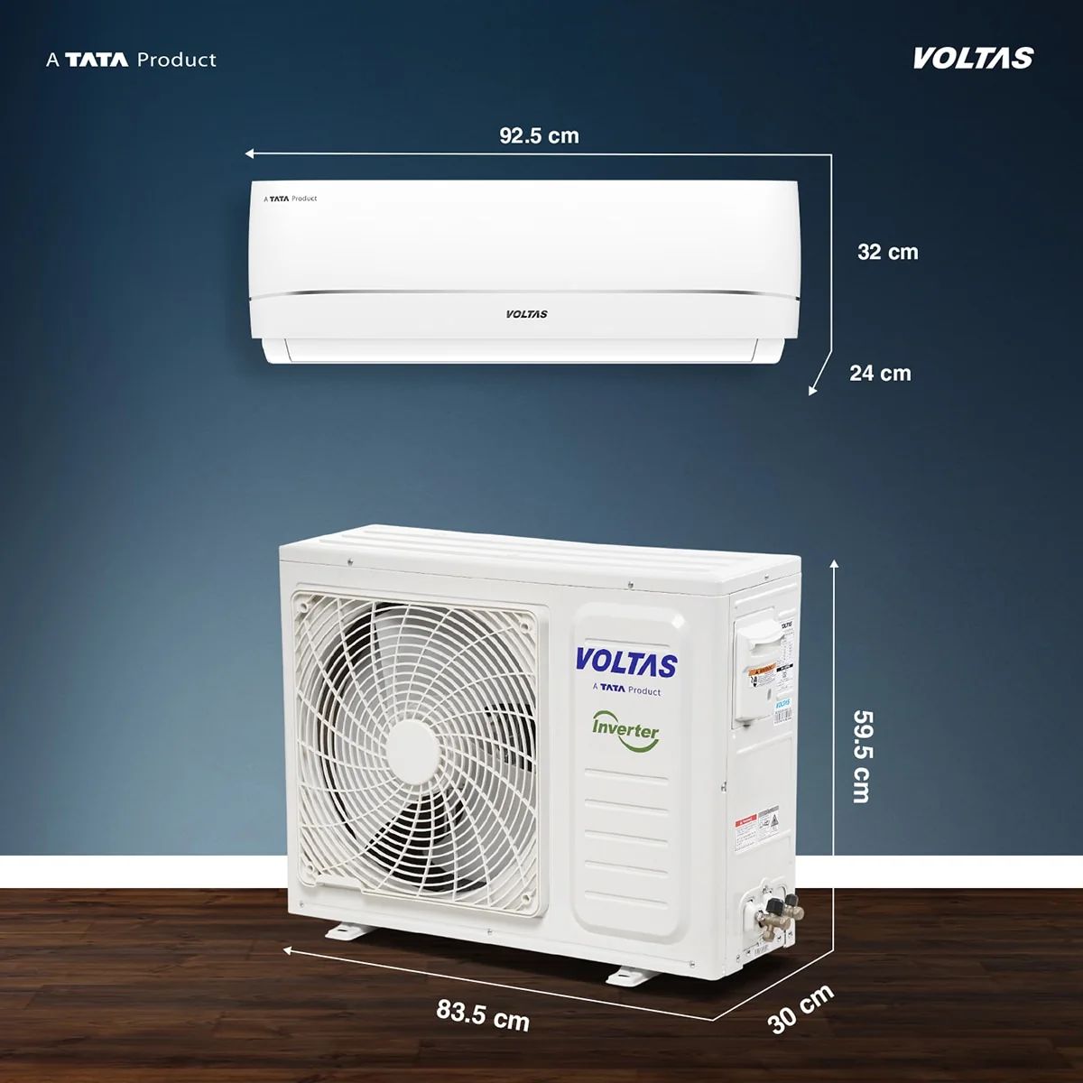 Voltas Vectra 1.5 Ton 3 Star Inverter Split AC (2026) | 183INV | 5000W Cooling | Copper Condenser | 5 Years Comprehensive Warranty