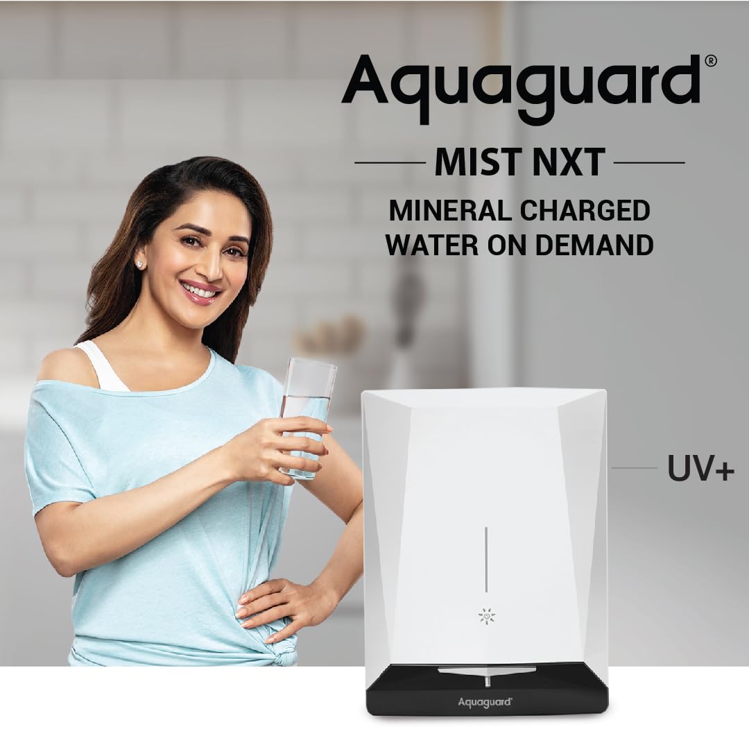 Aquaguard MIST NXT UV+ Water Purifier | UV E-Boiling Technology | Mineral Guard Technology | Wall Mount | No Storage | Free Installation | 2 Free Services